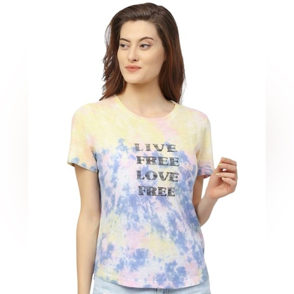 Anthropologie Tie Dye Graphic T-Shirt Size XS New With Tags - Picture 1 of 6